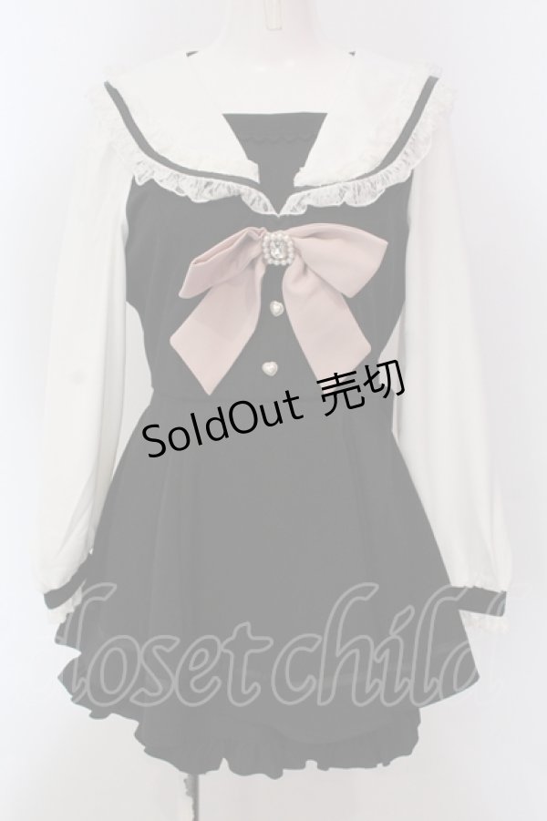 画像1: LIZ LISA / セーラーカラーセットアップ  クロ O-25-05-10-001-LO-OP-IG-OS (1)
