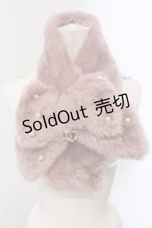 画像: BABY,THE STARS SHINE BRIGHT / リボンとパールのファーマフラー  ピンク O-25-05-10-054-BA-ZA-IG-ZT-K019