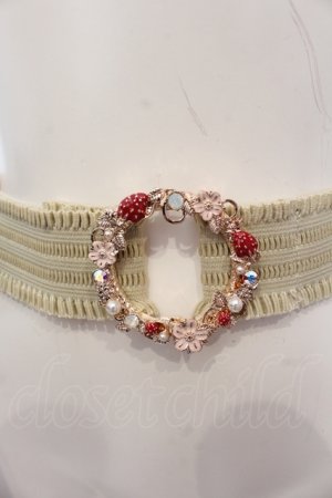 画像: axes femme / フレッシュベリーゴムベルト  ゴールド O-25-05-10-055-AX-ZA-OW-OS