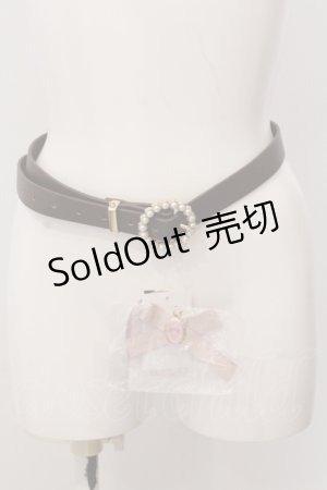 画像: m petit by misako / AM*Sパールバックルベルト . ブラウン O-25-05-10-061-LO-ZA-IG-OS