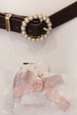 画像2: m petit by misako / AM*Sパールバックルベルト . ブラウン O-25-05-10-061-LO-ZA-IG-OS (2)