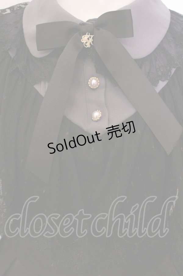 画像2: Amavel / Classical Flowerレースケープワンピース  クロ O-25-05-10-006-CA-OP-IG-OS (2)