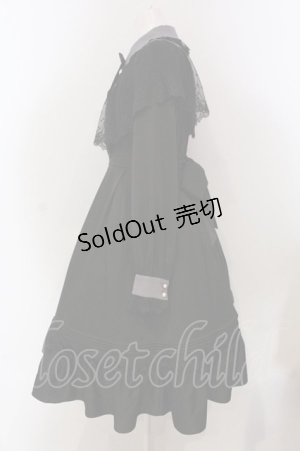 画像3: Amavel / Classical Flowerレースケープワンピース  クロ O-25-05-10-006-CA-OP-IG-OS (3)