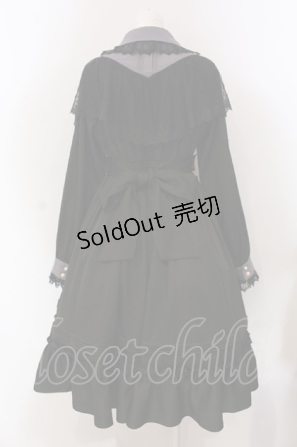 画像4: Amavel / Classical Flowerレースケープワンピース  クロ O-25-05-10-006-CA-OP-IG-OS (4)
