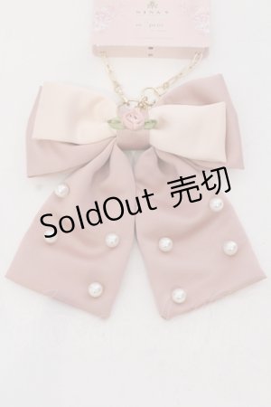画像: m petit by misako / AM*NIPLリボンBGC バッグチャーム  ピンク O-25-05-10-076-LO-ZA-IG-OS