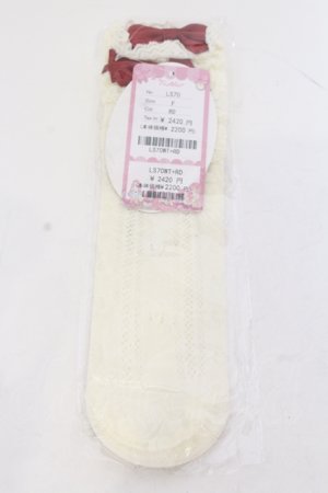 画像: To Alice / ヴィンテージドールソックス F オフシロ×アカ O-25-05-10-077-LO-ZA-IG-OS