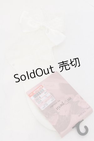 画像: m petit by misako / AMCSハートフロートリボンソックス 23-25cm アイボリー O-25-05-10-080-LO-ZA-IG-OS