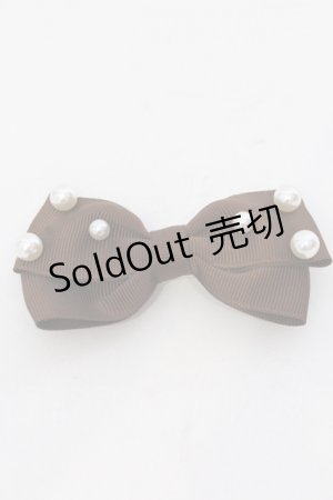 画像: m petit by misako / AM2PPLリボンクリップ  ブラウン O-25-05-10-095-LO-AC-OW-ZT168-F003