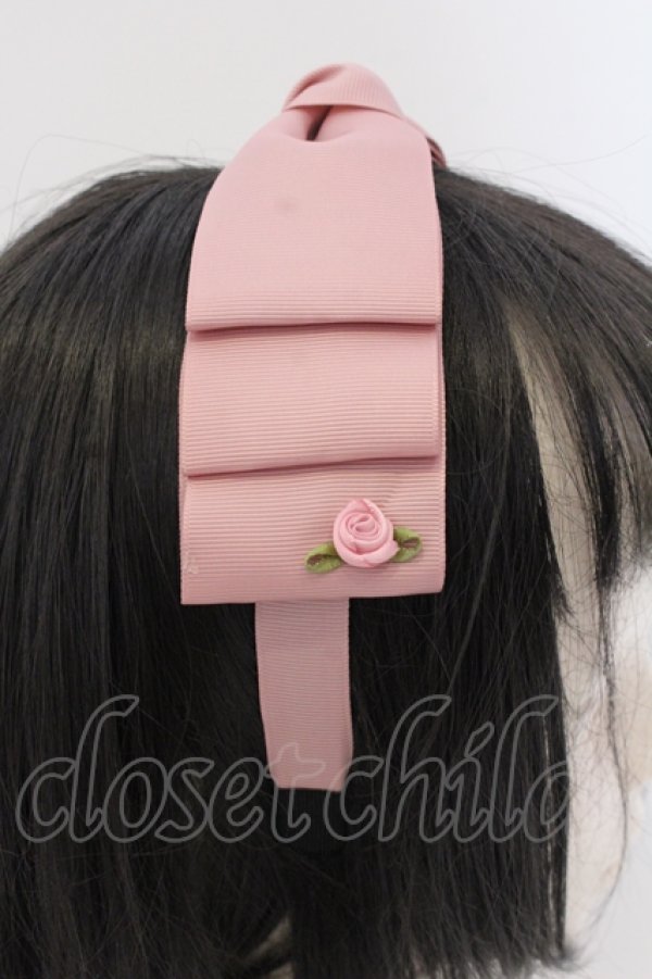 画像3: m petit by misako / NINA'sコラボ AM*NIリボンカチューシャ  ピンク O-25-05-10-100-LO-AC-IG-OS (3)