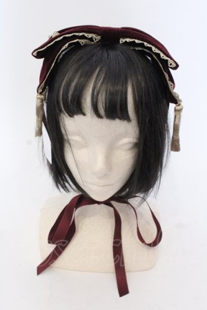画像: axes femme kawaii / タッセル付リボンヘッドドレス  ボルドー O-25-05-10-101-AX-AC-IG-OS