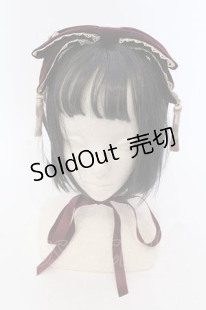 画像: axes femme kawaii / タッセル付リボンヘッドドレス  ボルドー O-25-05-10-101-AX-AC-IG-OS