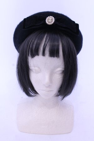 画像: m petit by misako / AMモチーフリボンベレー  クロ O-25-05-10-106-LO-AC-OW-ZT0617