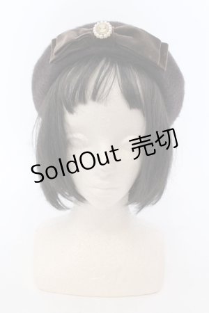 画像: m petit by misako / AMモチーフリボンベレー  ブラウン O-25-05-10-108-LO-AC-OW-ZT-K004