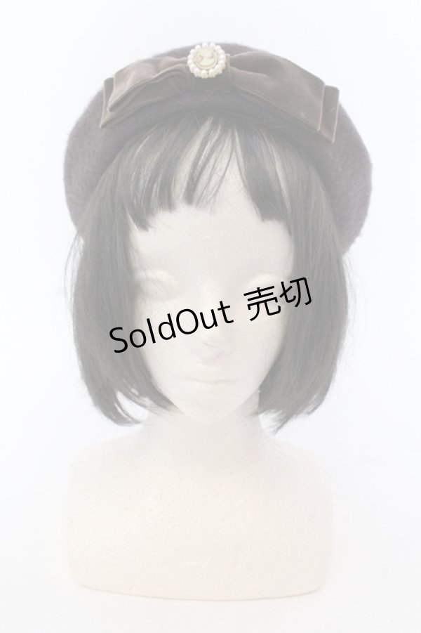 画像1: m petit by misako / AMモチーフリボンベレー  ブラウン O-25-05-10-108-LO-AC-OW-ZT-K004 (1)