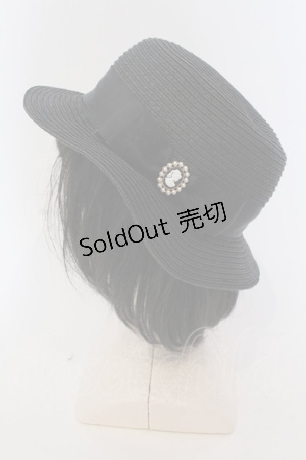 画像3: 【SALE】m petit by misako / ストローハット  クロ O-25-05-10-109-LO-AC-OW-ZT-K004 (3)
