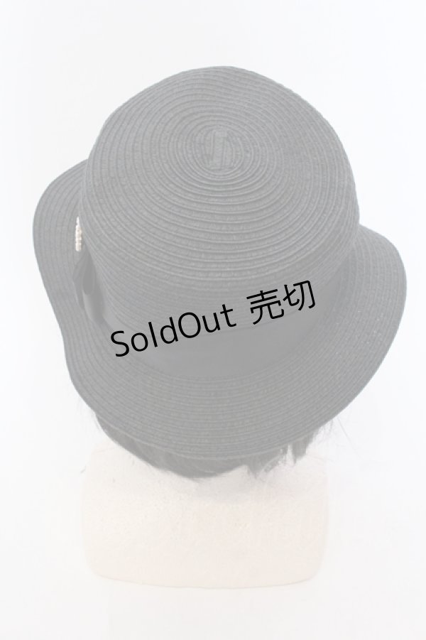 画像4: 【SALE】m petit by misako / ストローハット  クロ O-25-05-10-109-LO-AC-OW-ZT-K004 (4)