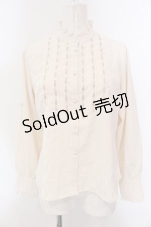 画像: an another angelus / はしごリボンヨーク切替シャツ F アイボリー O-25-05-10-012-CA-BL-OW-OS