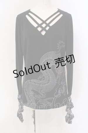 画像: Qutie Frash / クロスインナーTシャツ  ブラック O-25-05-10-022-QU-TO-IG-OS