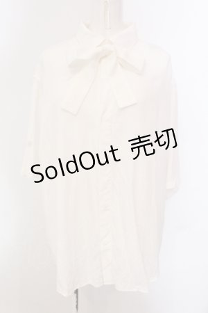 画像: 【SALE】HARE / ボウタイシャツ S ホワイト O-25-05-10-027-LO-BL-IG-ZT330
