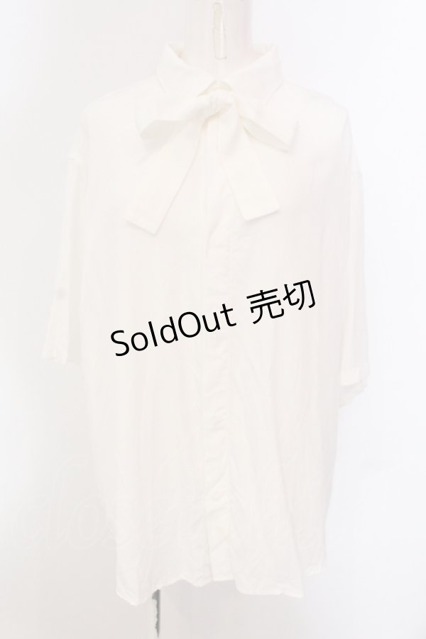 画像1: 【SALE】HARE / ボウタイシャツ S ホワイト O-25-05-10-027-LO-BL-IG-ZT330 (1)