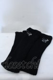 画像1: Amilige / 刺繍入りルーズレッグウォーマー  ブラック O-25-05-11-007-PU-ZA-OW-OS (1)