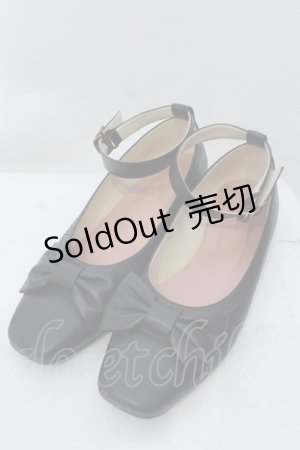 画像: Innocent World / リボンスクエアートゥシューズ L クロ O-25-05-11-010-IW-SH-OW-OS