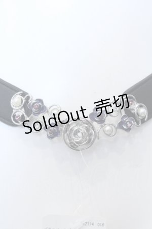 画像: axes femme / バラ×パールゴムベルト  クロ×シルバー O-25-05-11-002-AX-ZA-IG-OS