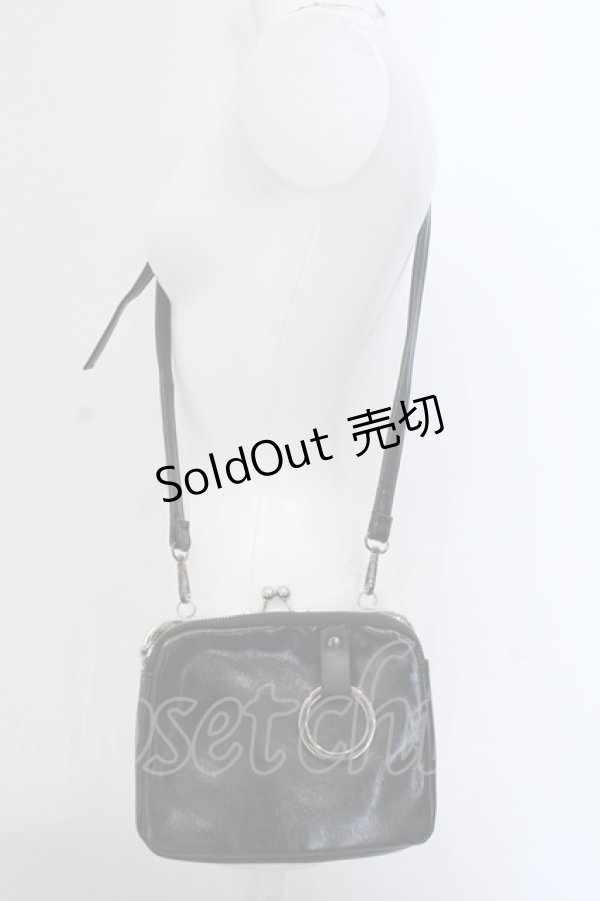 画像2: ニュリカデリック / 2boxがま口ショルダーバッグ  ブラック O-25-05-11-015-PU-BG-OW-OS (2)