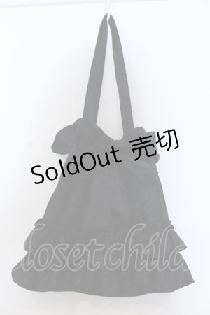 画像: axes femme POETIQUE / フリルトートバッグ  クロ O-25-05-11-016-AX-BG-OW-ZT273