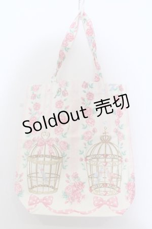 画像: Angelic Pretty / 小鳥たちのシンフォニアエコトート  アイボリー×ピンク O-25-05-11-022-AP-BG-IG-ZT169-F002