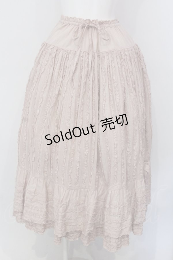 画像1: PINK HOUSE / フリルいっぱいローンスカート  ピンク O-25-05-12-029-LO-SK-OW-OS (1)