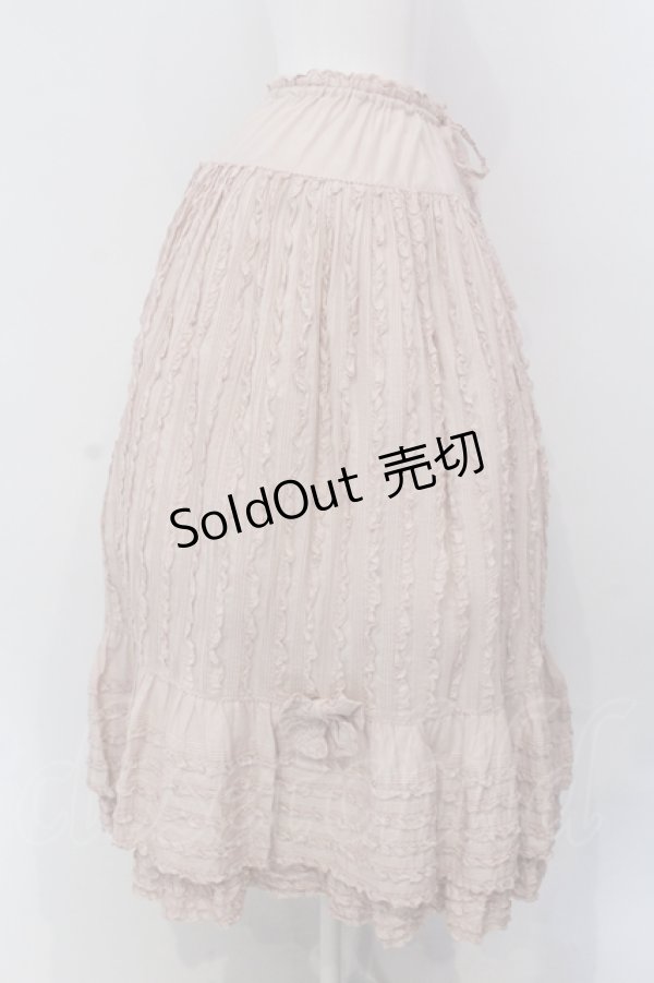 画像2: PINK HOUSE / フリルいっぱいローンスカート  ピンク O-25-05-12-029-LO-SK-OW-OS (2)