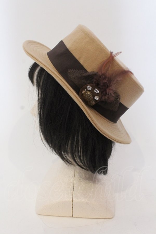 画像3: axes femme / 羽飾りカンカン帽子  キャメル O-25-05-12-004-AX-AC-IG-OS (3)