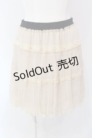 画像: axes femme / ラメ楊柳スカート M 生成り O-25-05-12-035-AX-SK-IG-OS