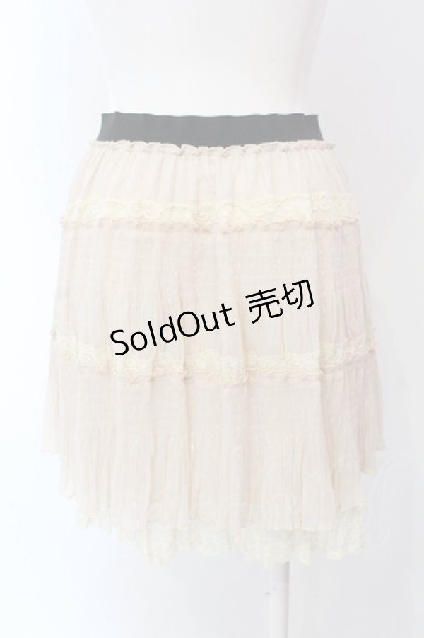 画像2: axes femme / ラメ楊柳スカート M 生成り O-25-05-12-035-AX-SK-IG-OS (2)