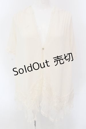 画像: axes femme / フードつきAラインボレロ M アイボリー O-25-05-12-039-AX-TO-IG-OS