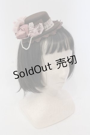 画像: axes femme / フラワーミニハット  ブラウン O-25-05-12-005-AX-ZA-IG-OS