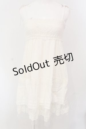 画像: axes femme POETIQUE / ドビードットシャーリングワンピース M アイボリー O-25-05-12-041-AX-OP-IG-OS