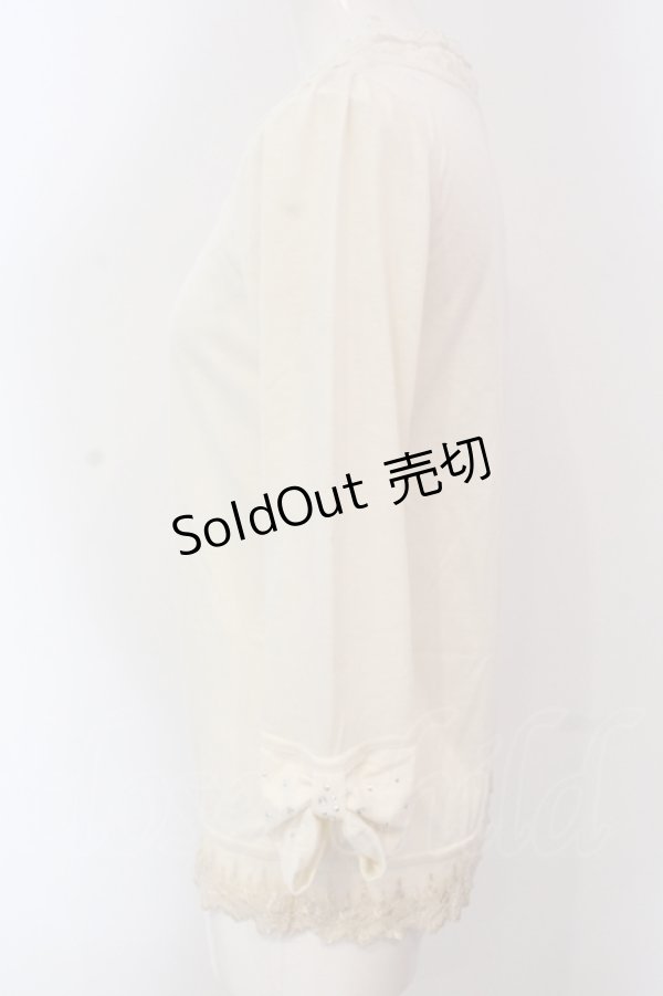 画像2: axes femme / ストーン配色インナーカットソー M アイボリー O-25-05-12-042-AX-TO-IG-OS (2)