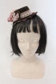 画像2: axes femme / フラワーミニハット  ブラウン O-25-05-12-005-AX-ZA-IG-OS (2)