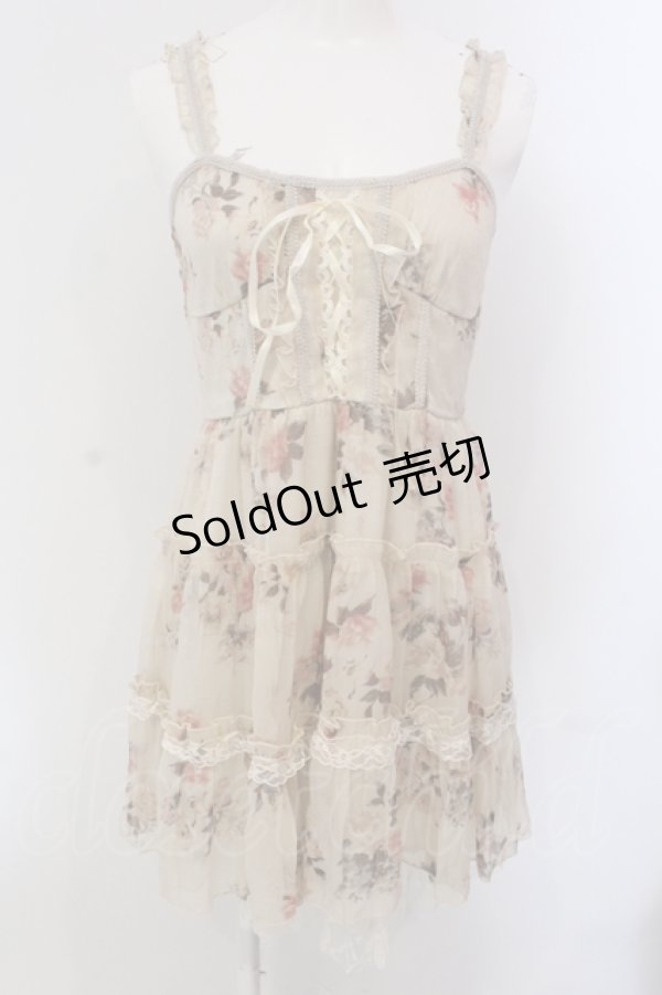 画像1: axes femme / スパーク楊柳花柄チュニック M アイボリー O-25-05-12-046-AX-OP-IG-OS (1)