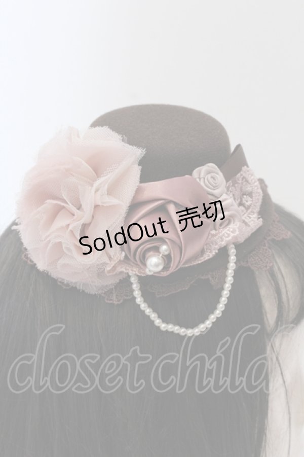 画像3: axes femme / フラワーミニハット  ブラウン O-25-05-12-005-AX-ZA-IG-OS (3)