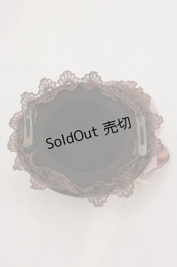 画像4: axes femme / フラワーミニハット  ブラウン O-25-05-12-005-AX-ZA-IG-OS (4)
