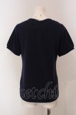 画像3: axes femme / レースタックリボンパフトップス M ネイビー×アイボリー O-25-05-12-050-AX-TO-IG-OS (3)