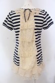 画像2: axes femme / バックティアードボーダーチュニック M アイボリー×ネイビー O-25-05-12-051-AX-TO-IG-OS (2)