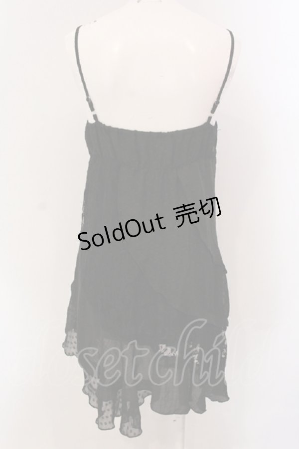 画像2: axes femme / 異素材キャミソールチュニック M クロ O-25-05-12-052-AX-TO-IG-OS (2)
