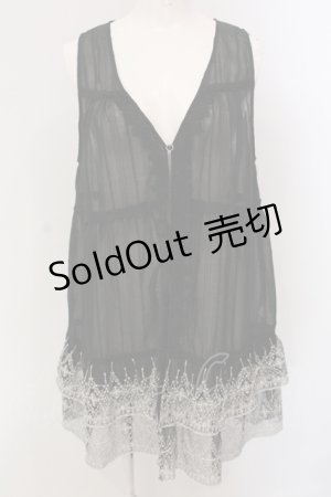 画像: axes femme / シャドーストライプジレ M クロ O-25-05-12-061-AX-TO-IG-OS