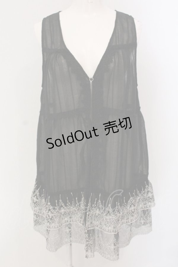 画像1: axes femme / シャドーストライプジレ M クロ O-25-05-12-061-AX-TO-IG-OS (1)