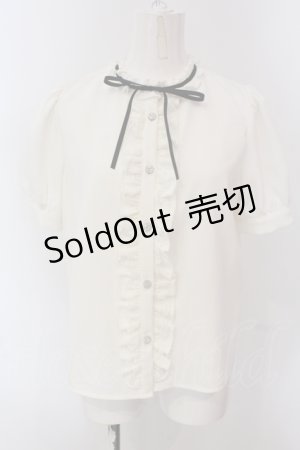 画像: evelyn / フリルパフスリーブブラウス  オフホワイト O-25-05-12-069-LO-BL-IG-OS