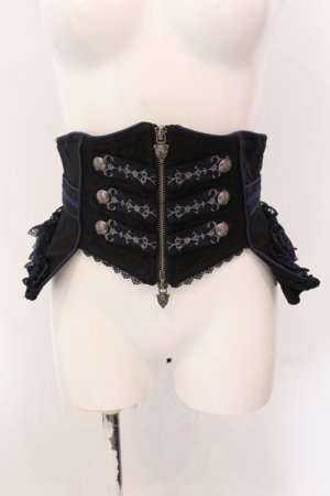 画像: OZZ ANGELO / Capricious Kitty Corset　コルセット  ブラック×ネイビー O-25-05-12-076-OO-TO-OW-OS